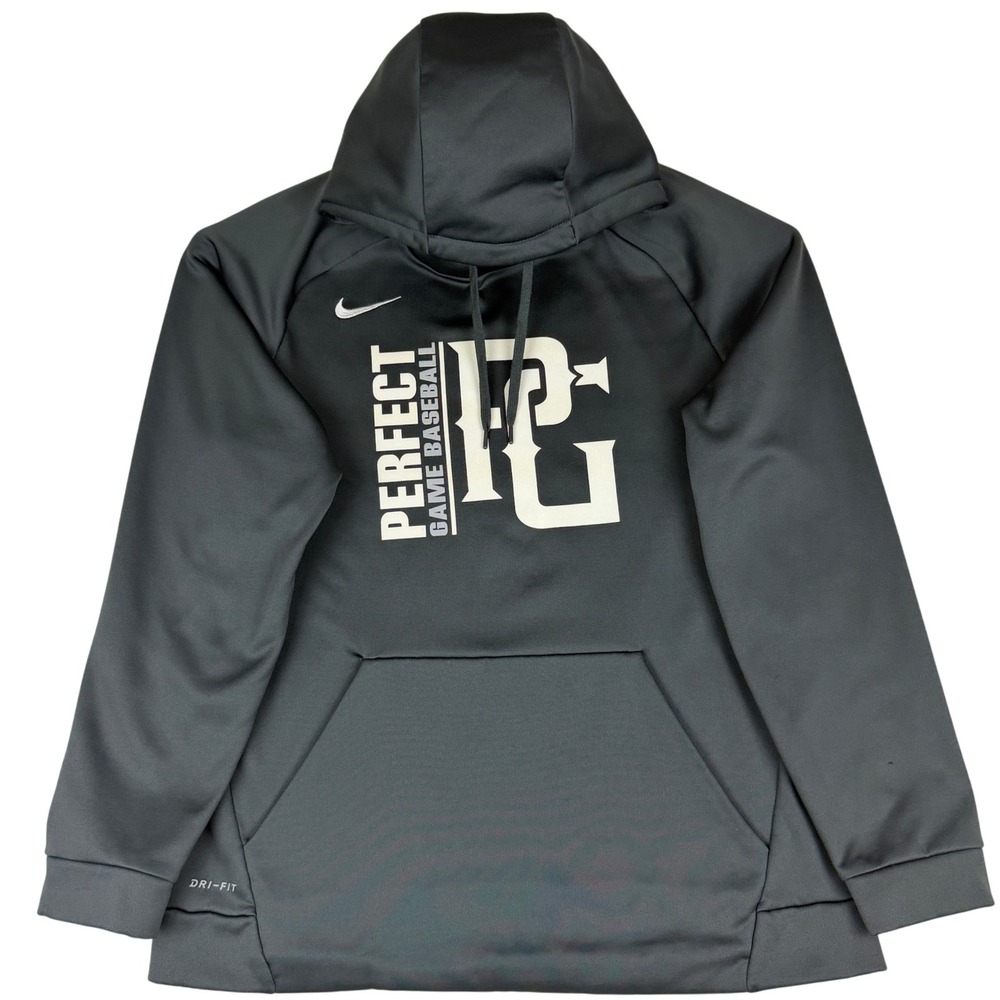 Nike Dri-FIT Perfect Game Baseball Hoodie Mens XL Gray PG Pullover